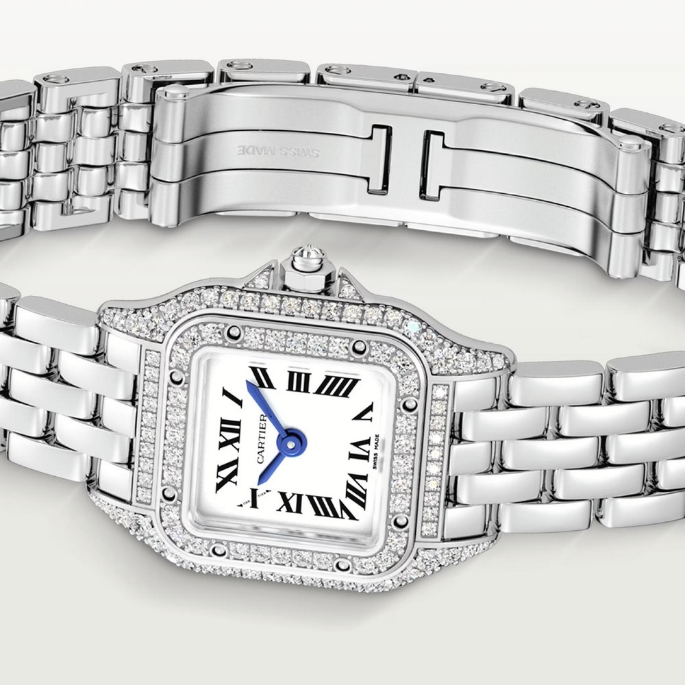 Đồng Hồ Cartier Panthère De Cartier Mini Watch Nữ Xám Trắng